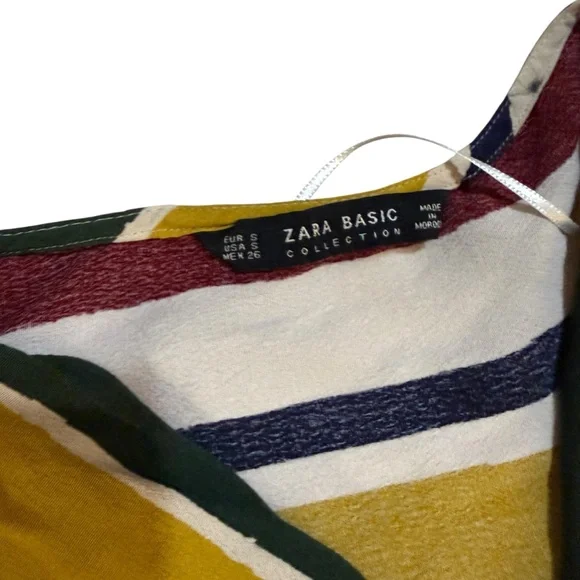Zara Colorful Striped Wrap Top - Picture 3 of 4